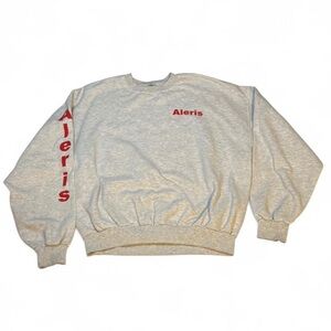 Jerzee’s Aleris Gray and Red Men's Sweater with Aleris long sleeve red lettering